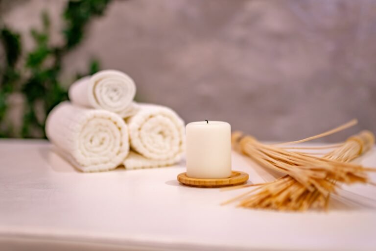 accessories for massage, spa on the massage table.